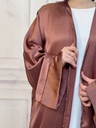 Satin lines cardigan abaya