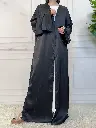 Satin lines cardigan abaya