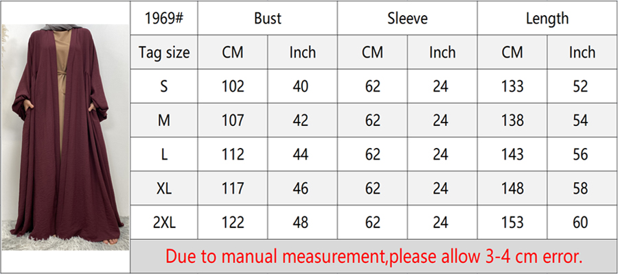 Abaya Cardigan Big Cuff