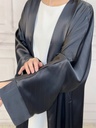 Satin lines cardigan abaya