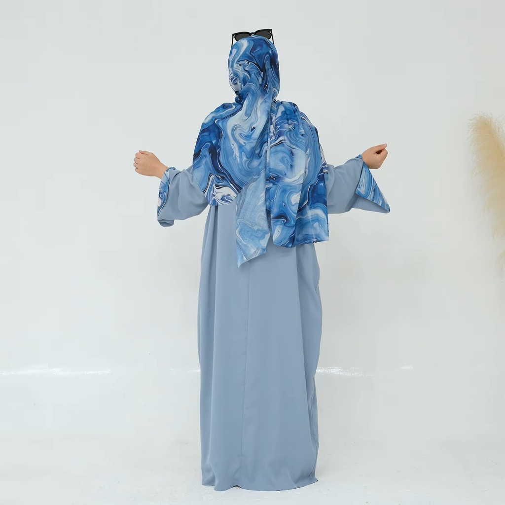 Matching Scarf with Hijab Dress 