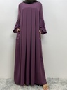 Khimar Abaya with Pleated Waist