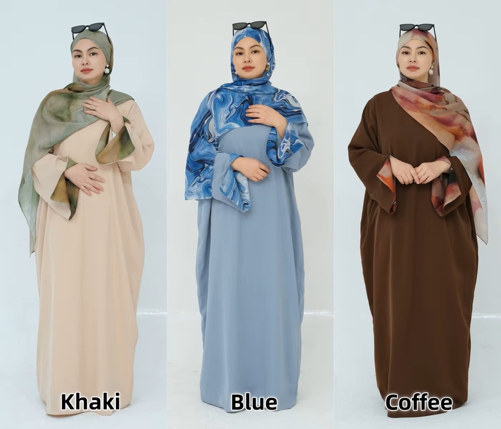 Matching Scarf with Hijab Dress 