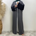 Two Colors Abaya Cardigan