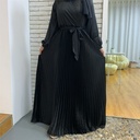 Pleated Hijab Evening Dress