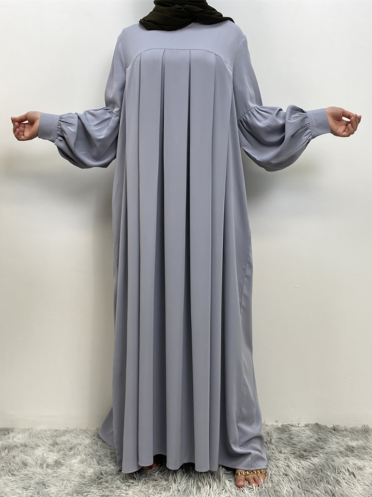 Khimar Abaya with Pleated Waist