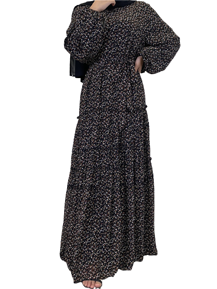 Floral Modest Hijab Dress