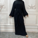 2 Pieces sets wrinkle abaya 