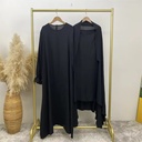 Two Pieces Nikab Set with side hole & Pleated Cuff