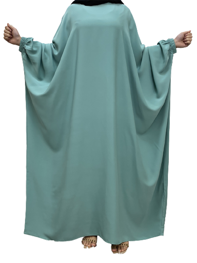 Wide Khimar Dress with Cuff Sleeves